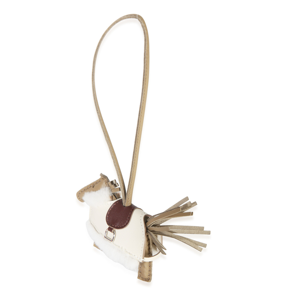 Hermès Beige Marfa Terre Craie Ecru Rodeo Robeo Plush Charm PM
